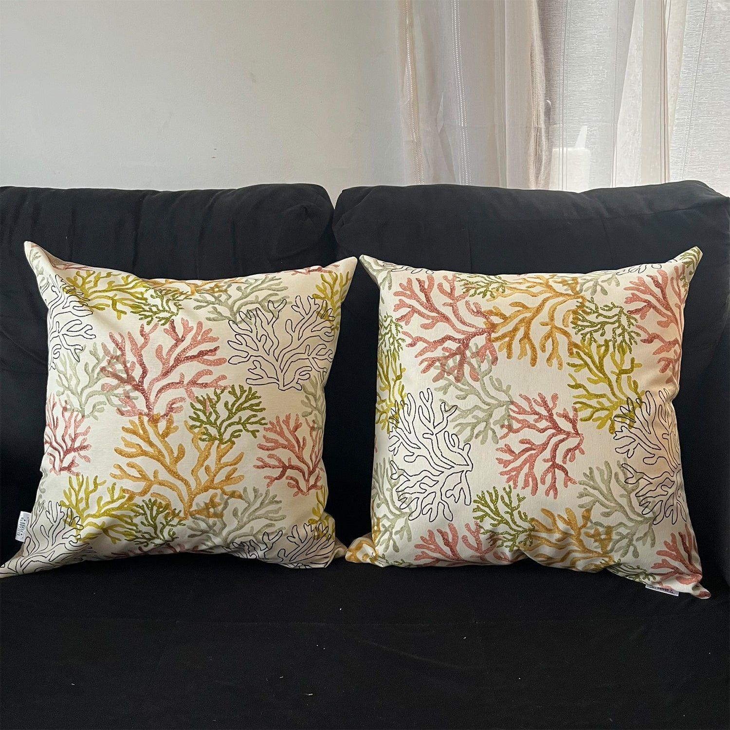 Cojin Decorativo Diseño Corales 45x45 Relleno-2