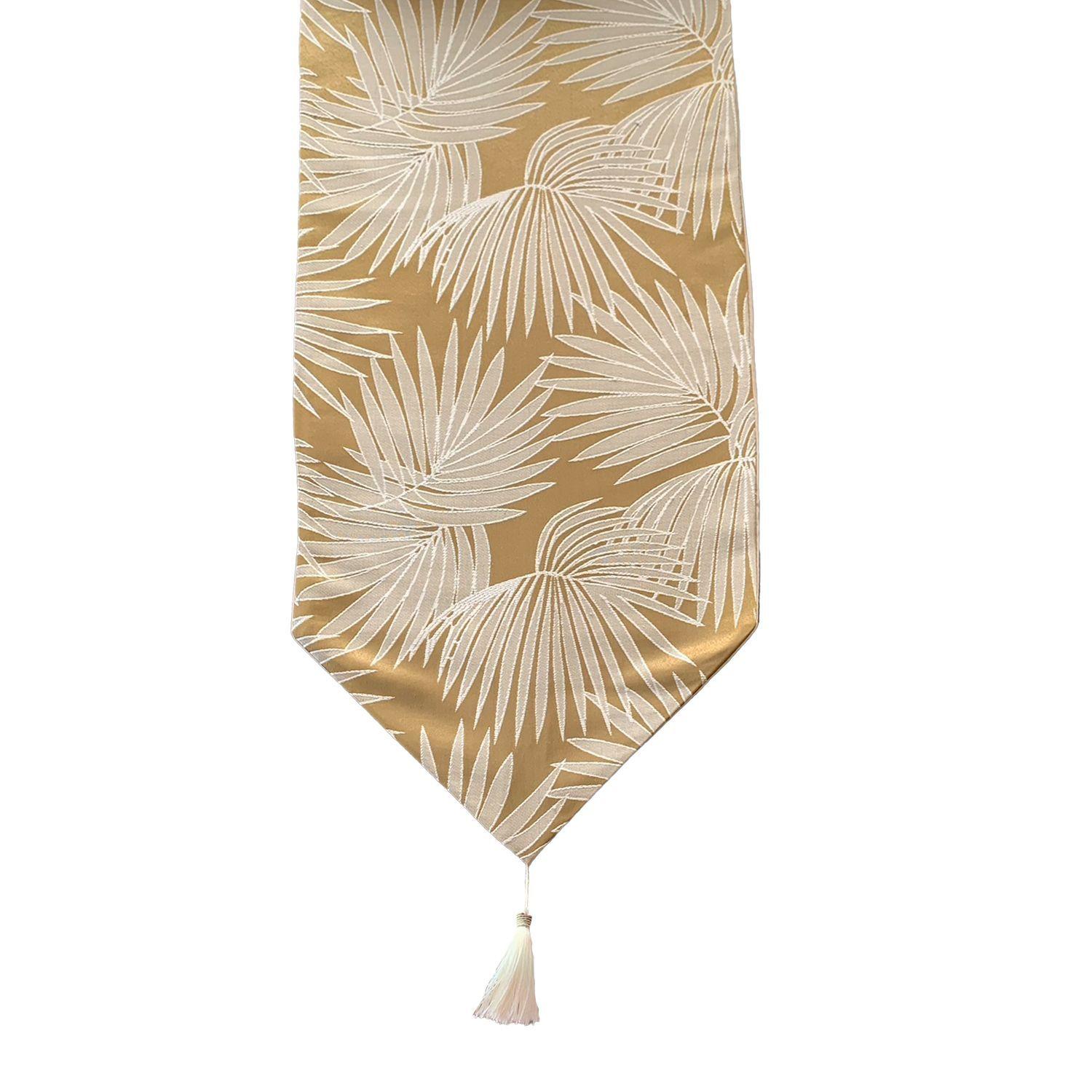 Camino De Mesa Con Diseño Dorado 180x33 cm-1