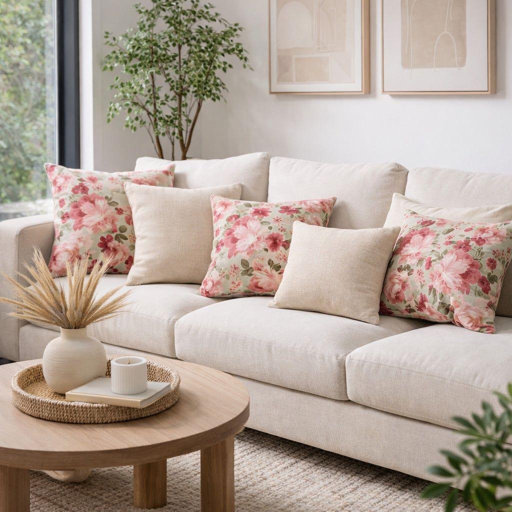 Cojin Decorativo Diseño Floraria Rosa 60x60 Relleno-2