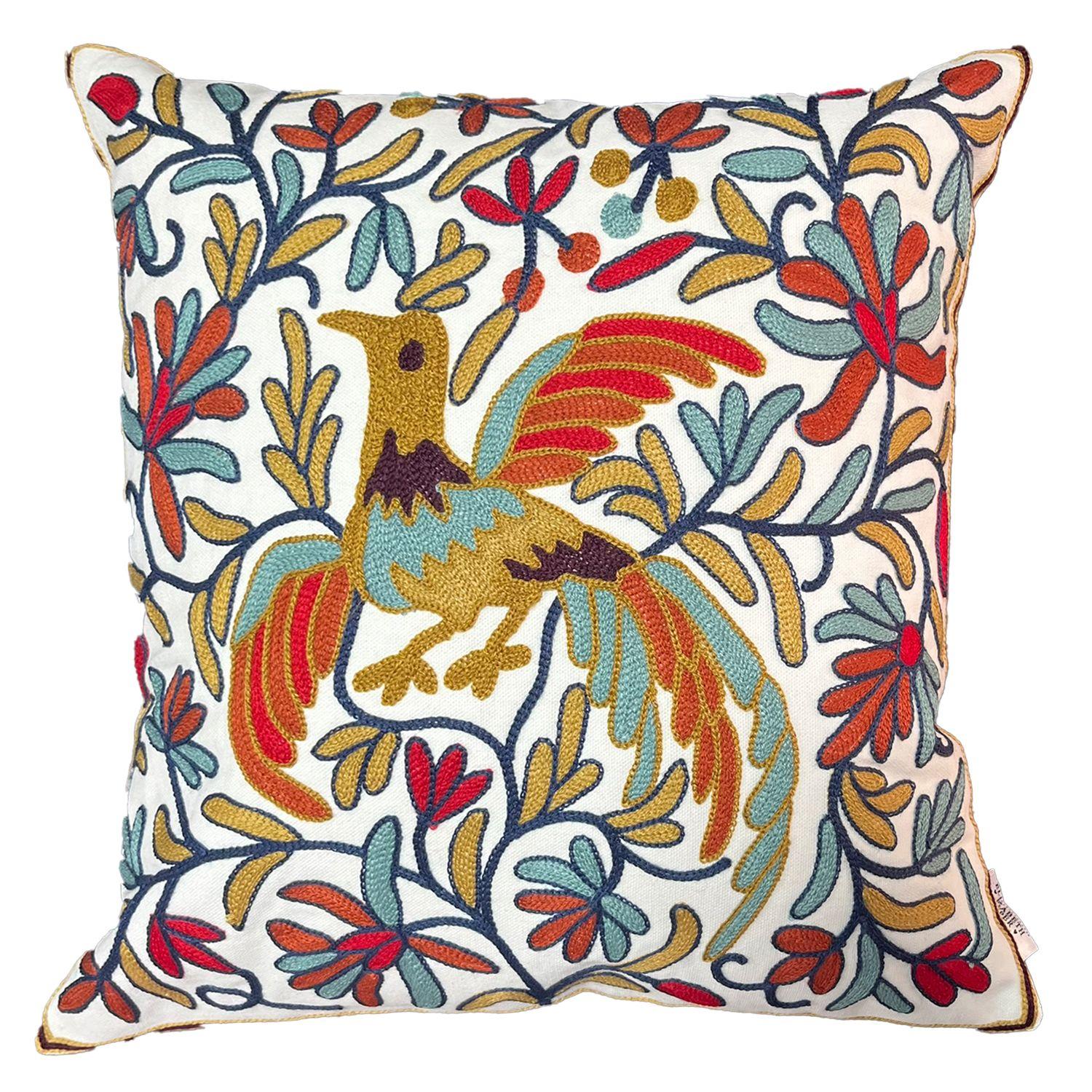 Cojin Decorativo Diseño Papagayo Rojo 45x45 Relleno-0