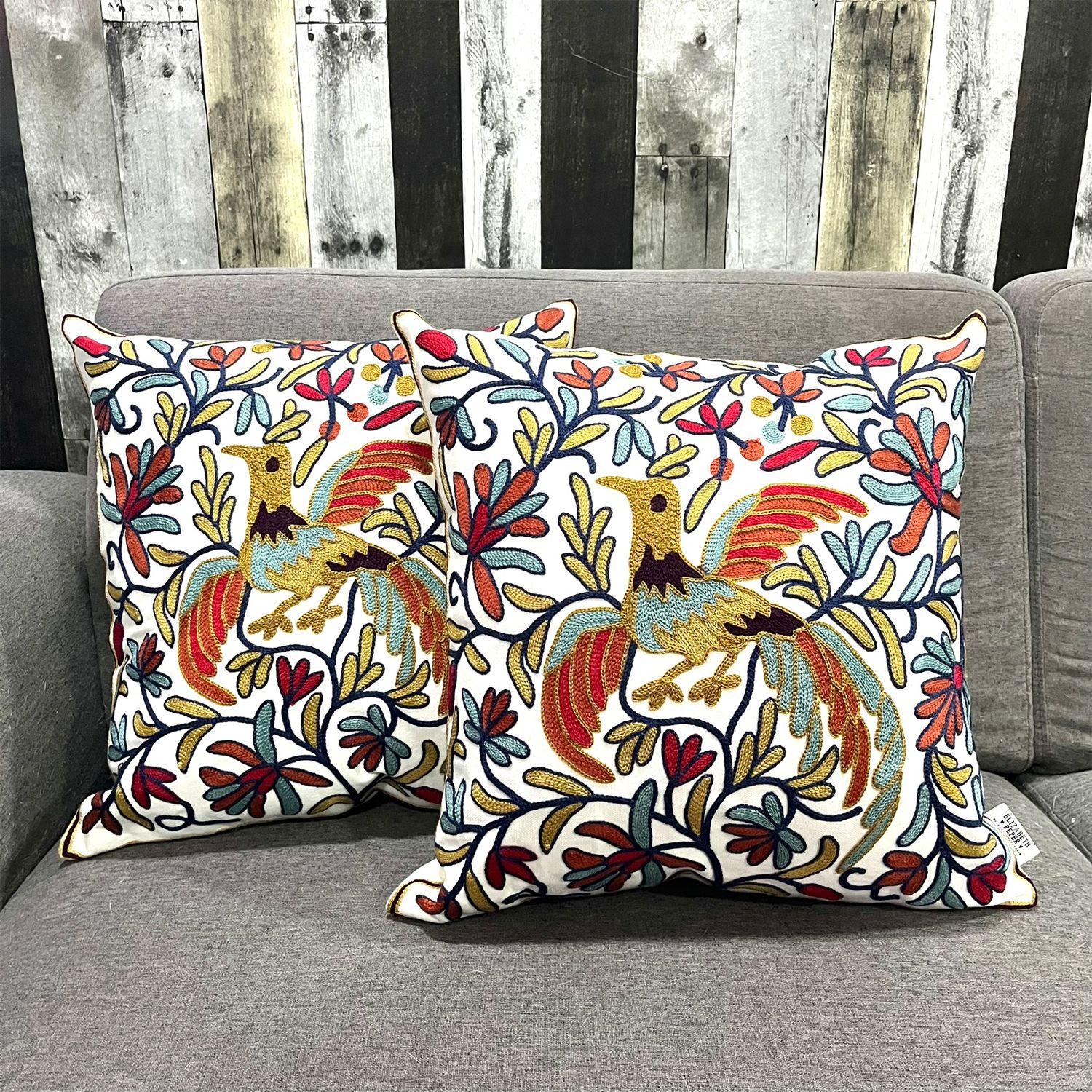 Cojin Decorativo Diseño Papagayo Rojo 45x45 Relleno-1
