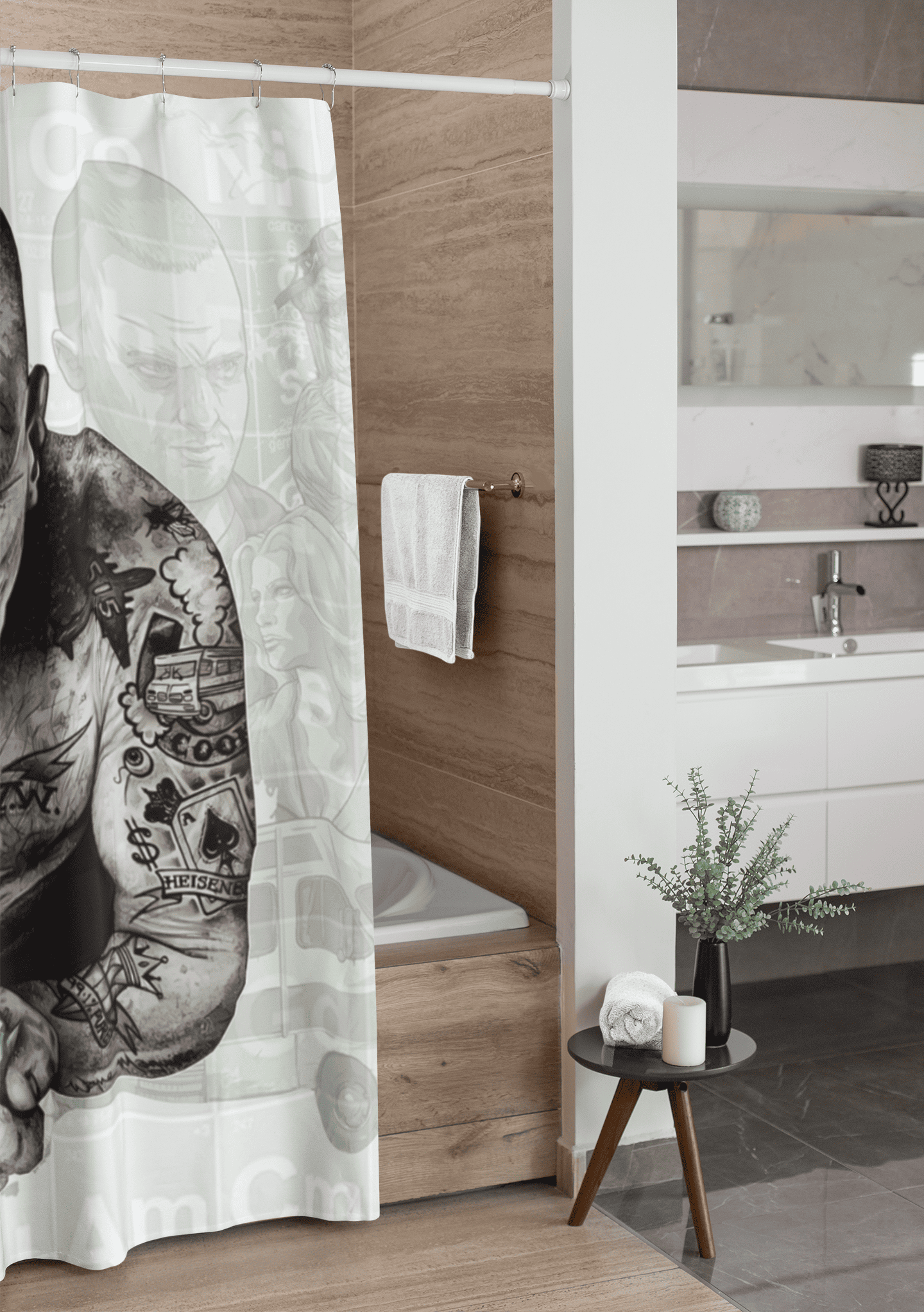 Cortina de baño textil "Breaking Bad"-4