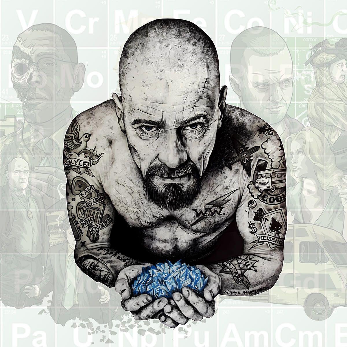 Cortina de baño textil "Breaking Bad"-6