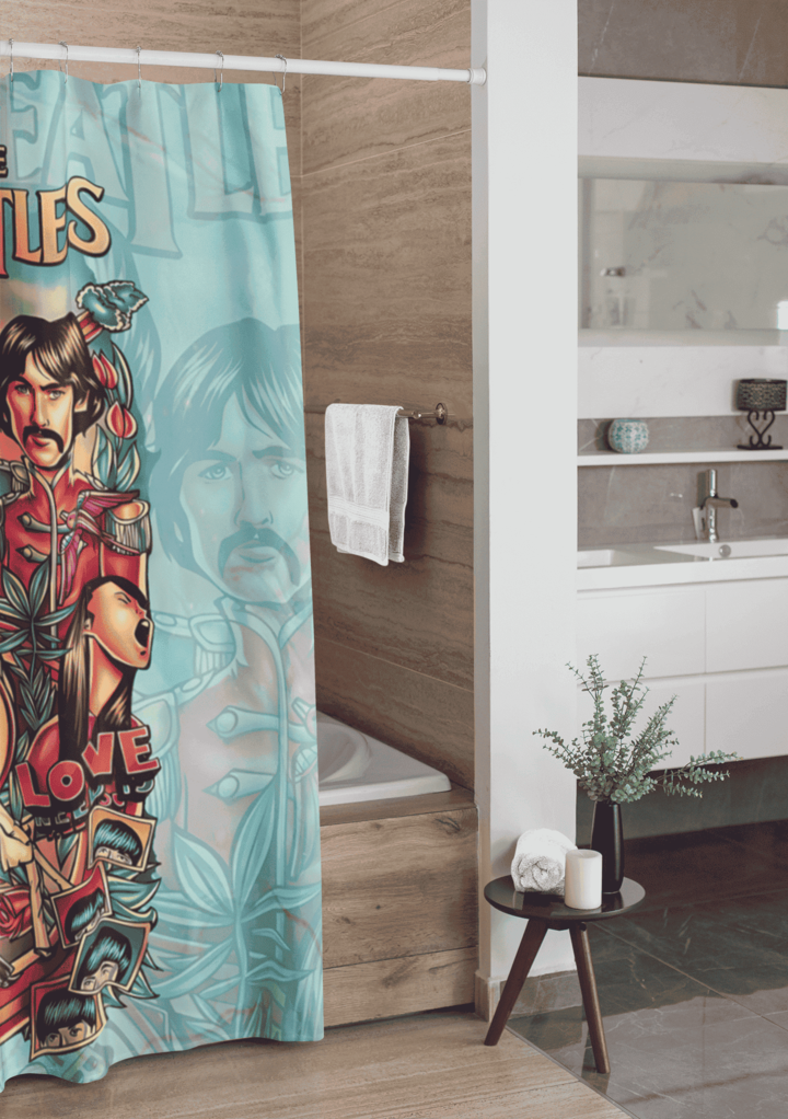 Cortina de baño textil "The beatles Sgt peppers"-3