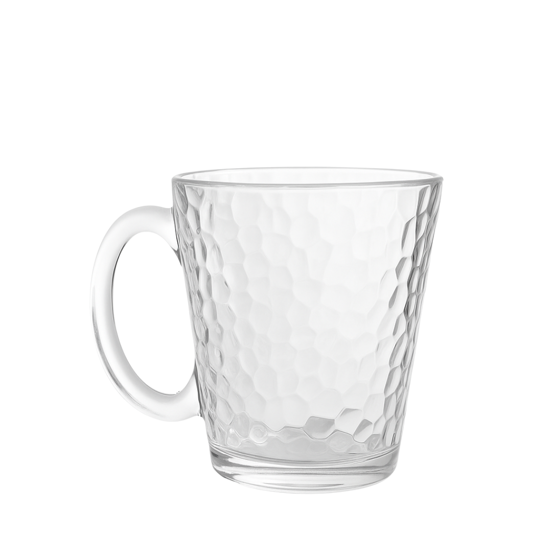 Set 6 Tazas/mug Latte Vidrio Tallado 290 Ml Deli Glass-3