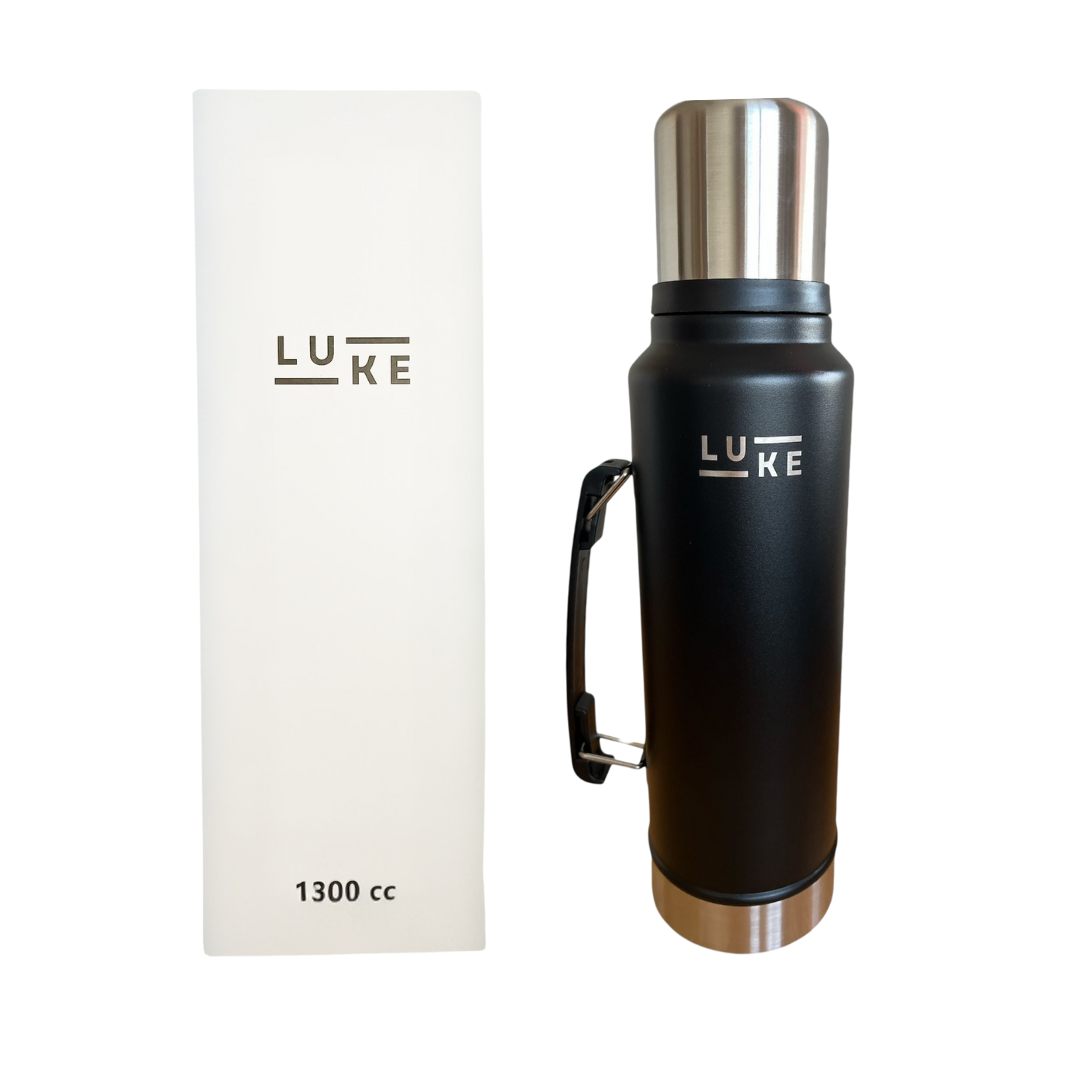 Termo Liquido Acero Inoxidable 1.3 L Granite Negro -  LUKE-4