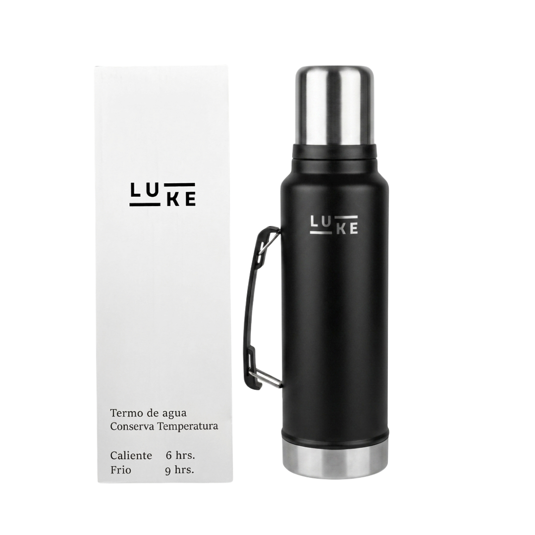 Termo Liquido Acero Inoxidable 1.3 L Granite Negro -  LUKE-3