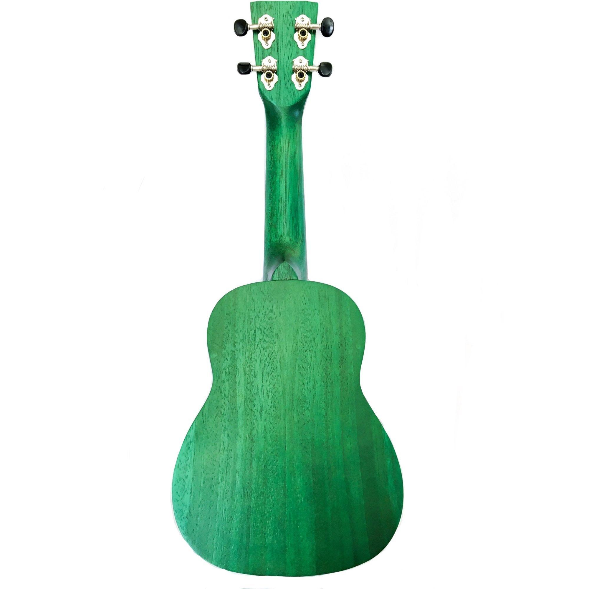 UKELELE SOPRANO VESTON CAOBA VERDE C/FUNDA MOCHILA-5
