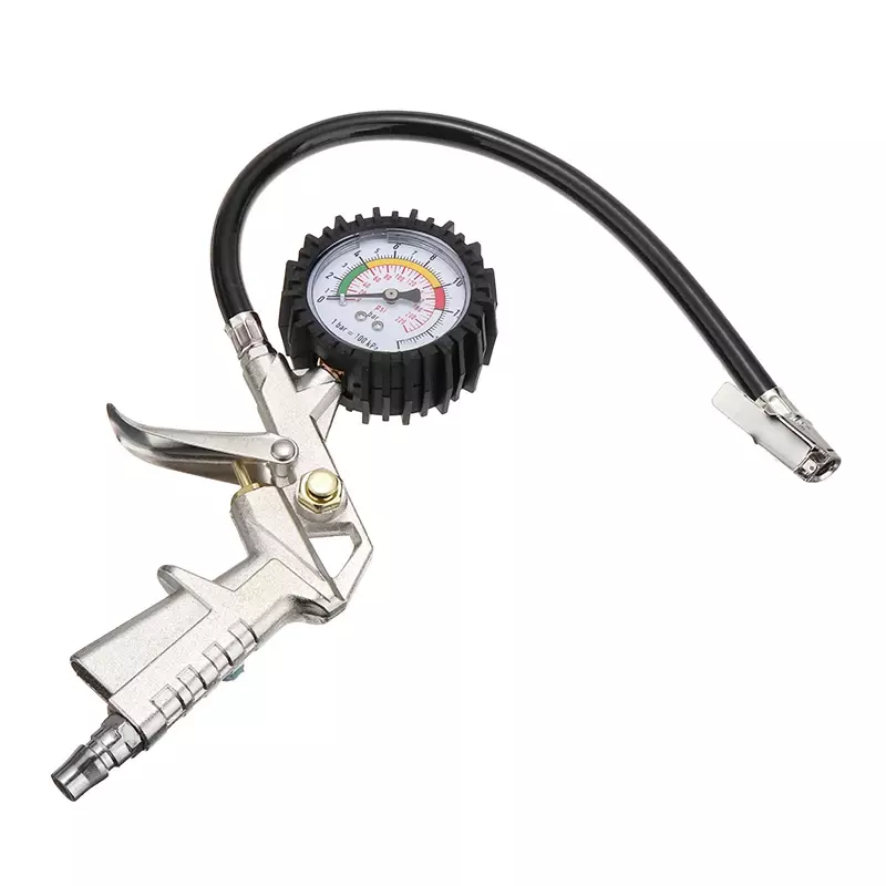 Inflador De Neumáticos, Pistola Medidor De Presión 0-220 Psi-2