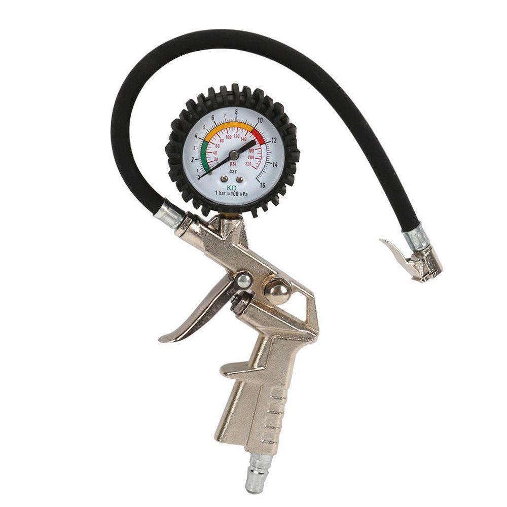 Inflador De Neumáticos, Pistola Medidor De Presión 0-220 Psi-1