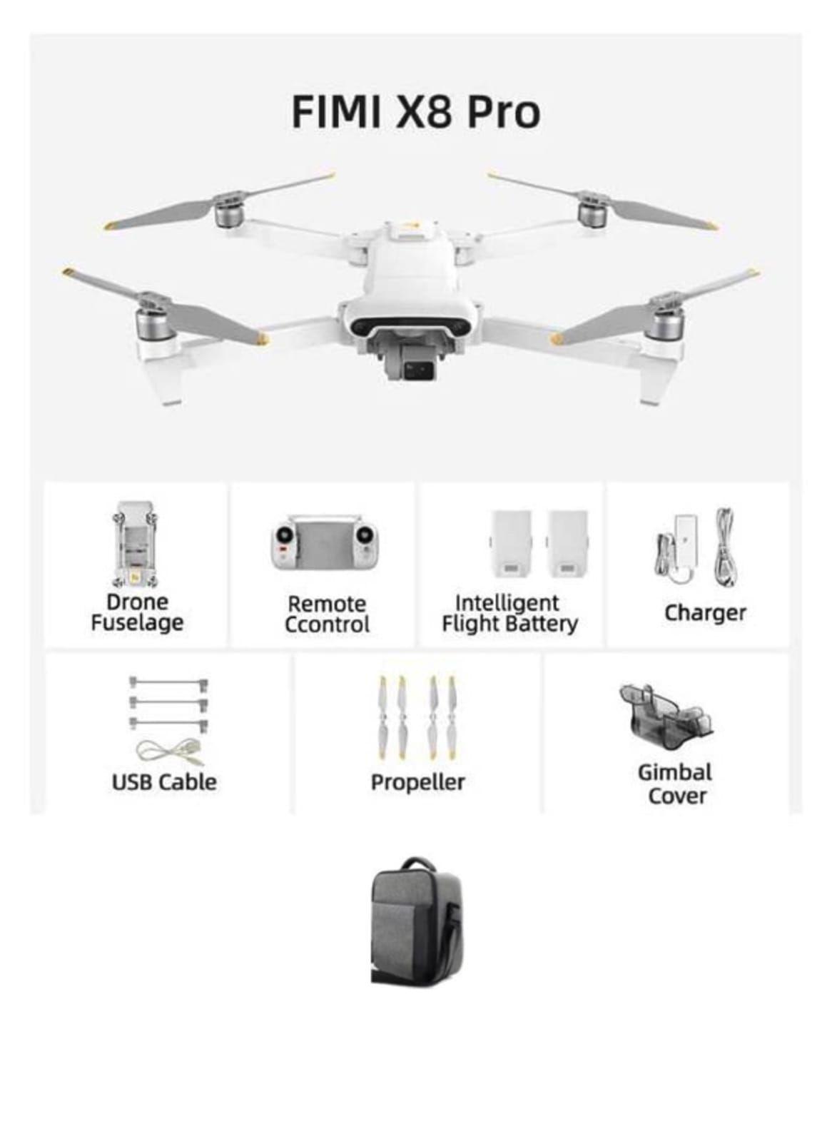 XIAOMI FIMI X8 Pro Combo (2 Baterias totales y Bolso)-2