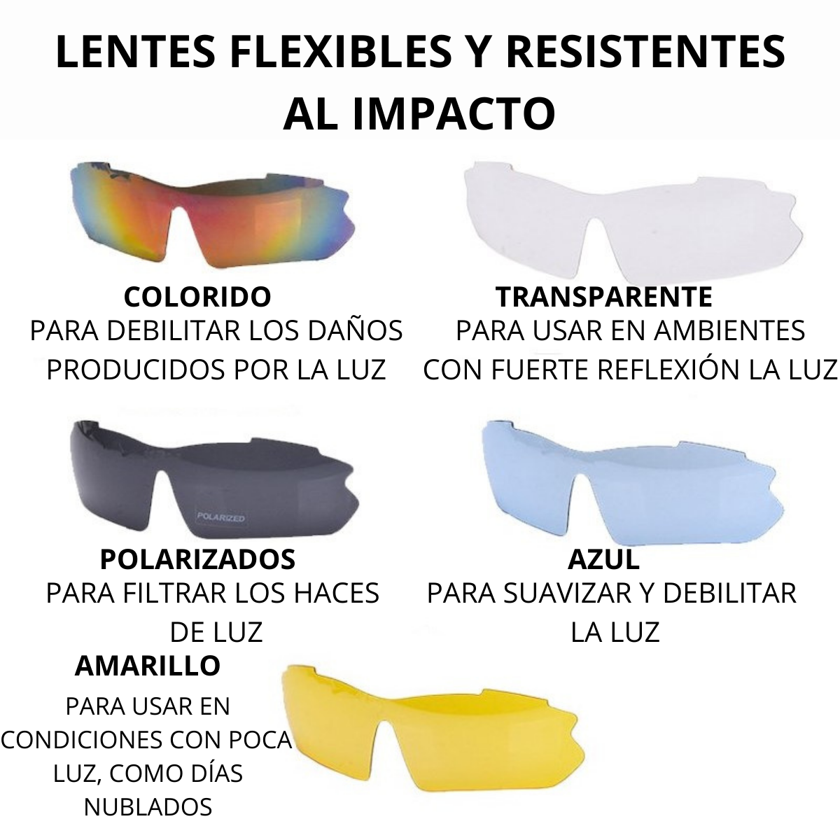 Lentes Polarizados Rockbros 5 Micas Intercambiables Azul-4