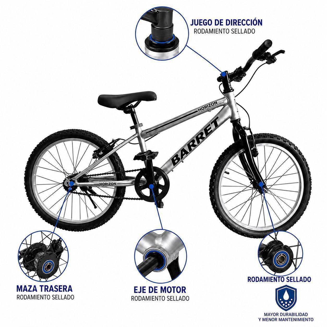 Bicicleta Barret Horizon Aro 20 Unisex color Gris-1