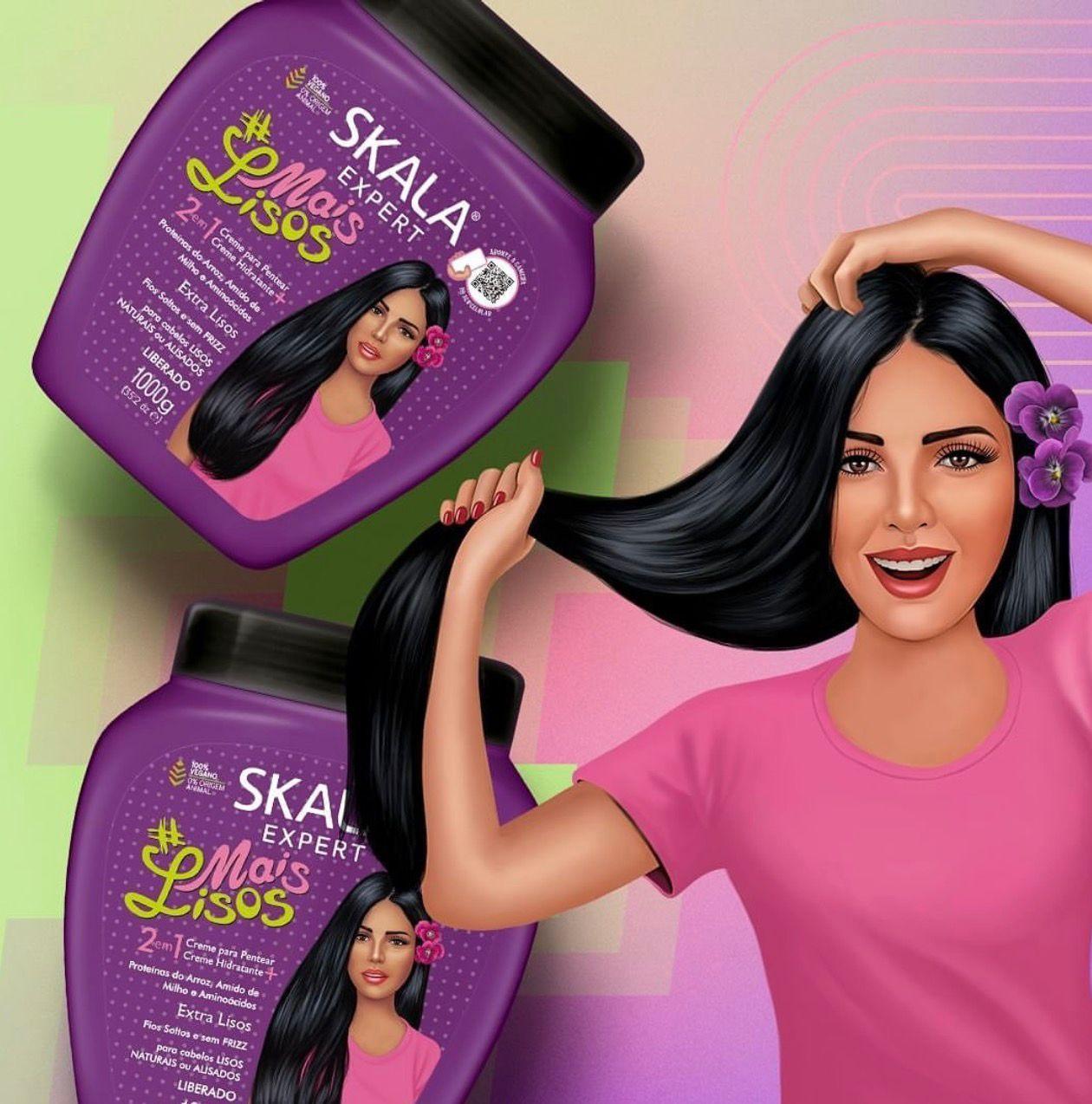Crema Skala Mais Lisos 1000g Cabello Liso Sin Frizz y Ultra Suave-2