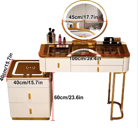 Tocador de Maquillaje con Tecnología y Elegancia Todo en Uno-1