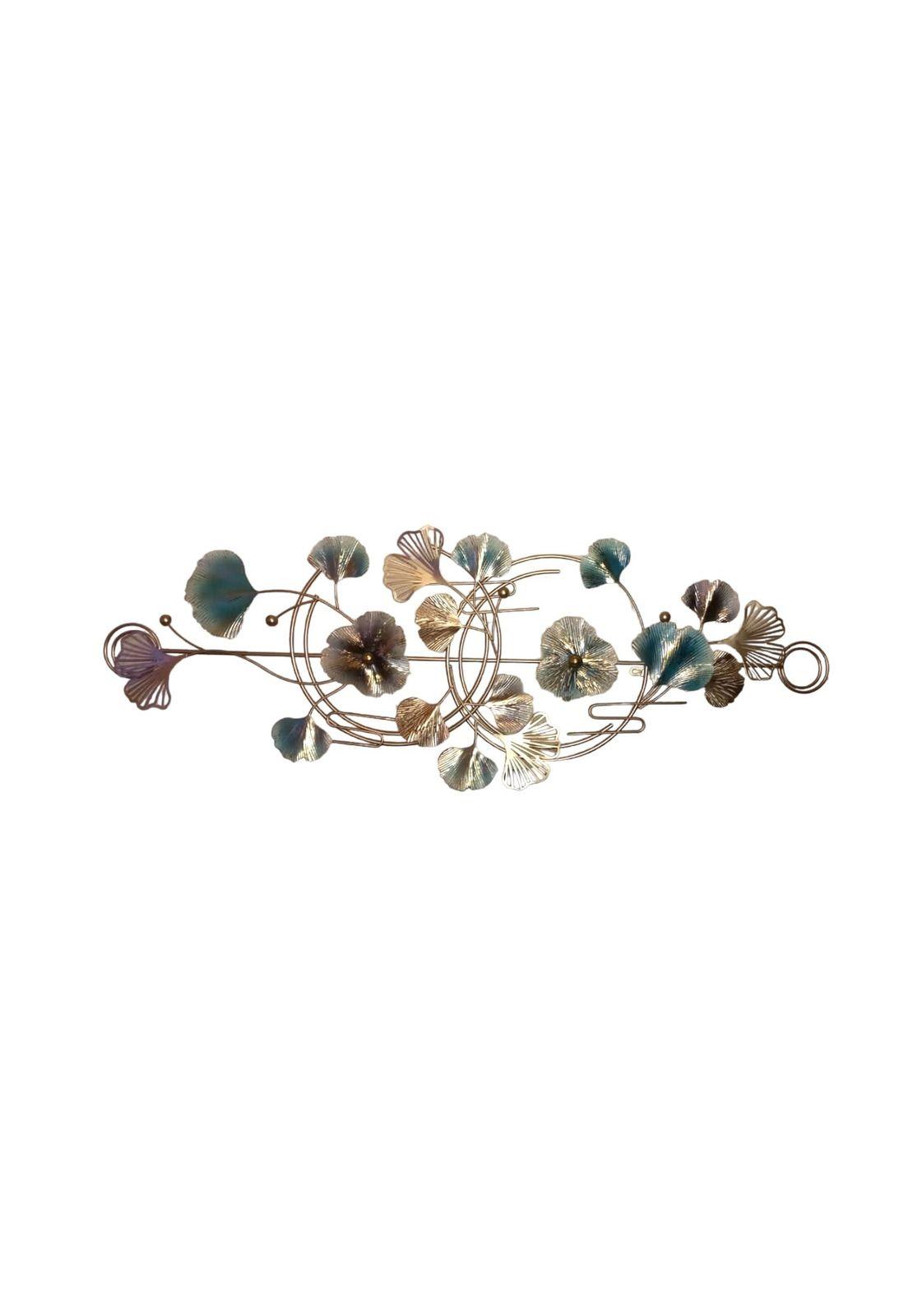 CUADRO DE METAL 3D DE PARED FLORES-0