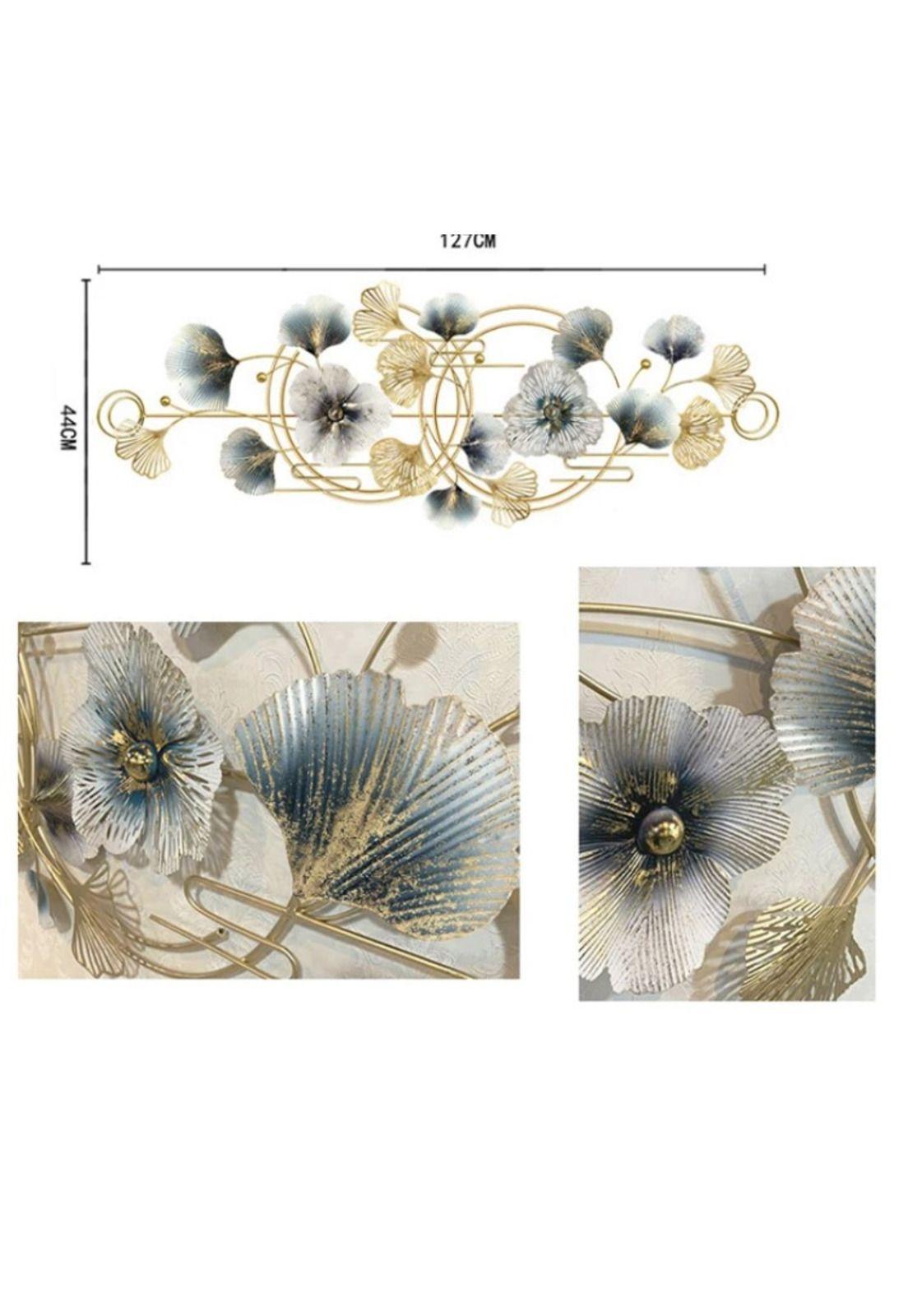 CUADRO DE METAL 3D DE PARED FLORES-1