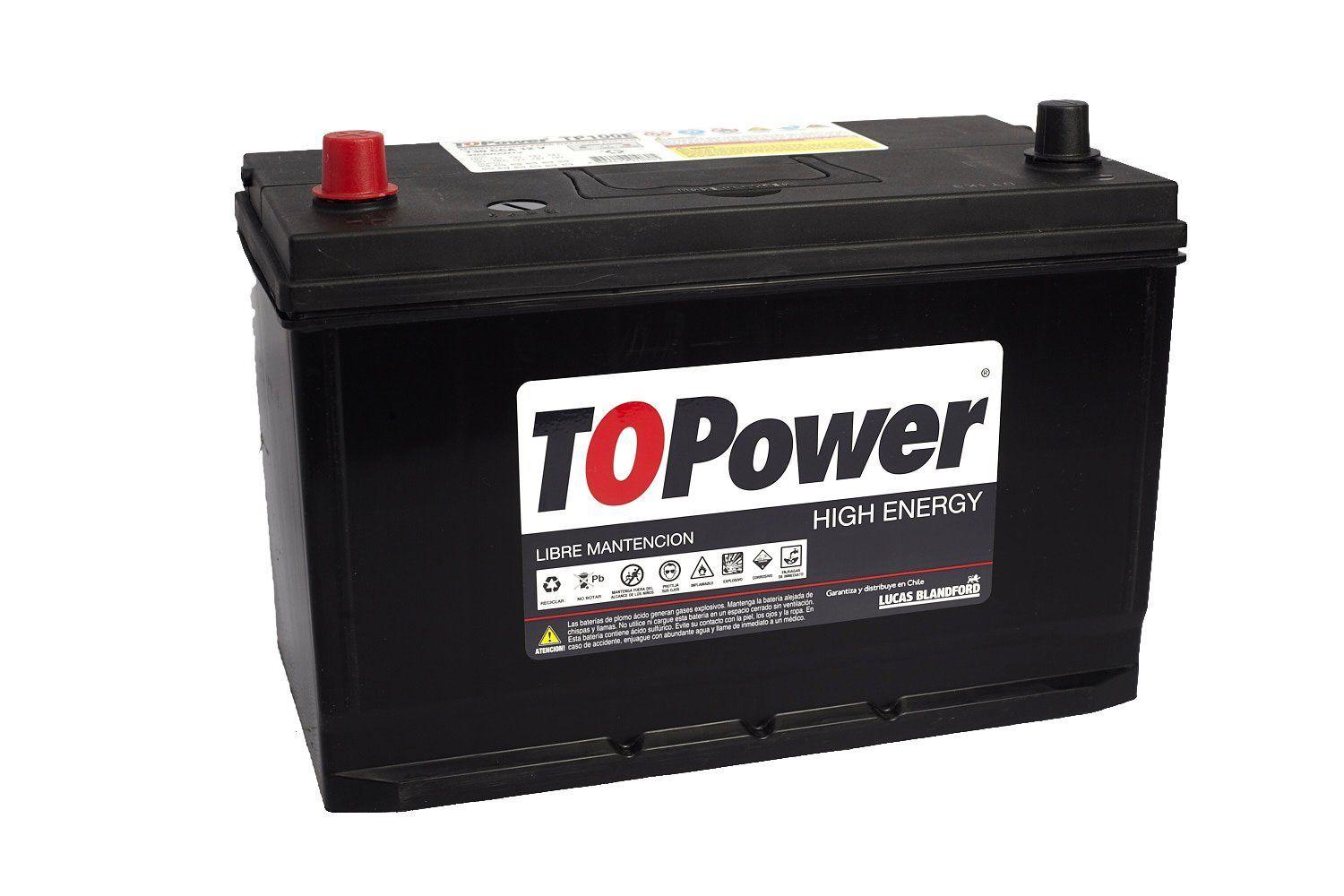 Bateria Topower 100 Amp Borne Estandar Izquierda 730 CCA-0