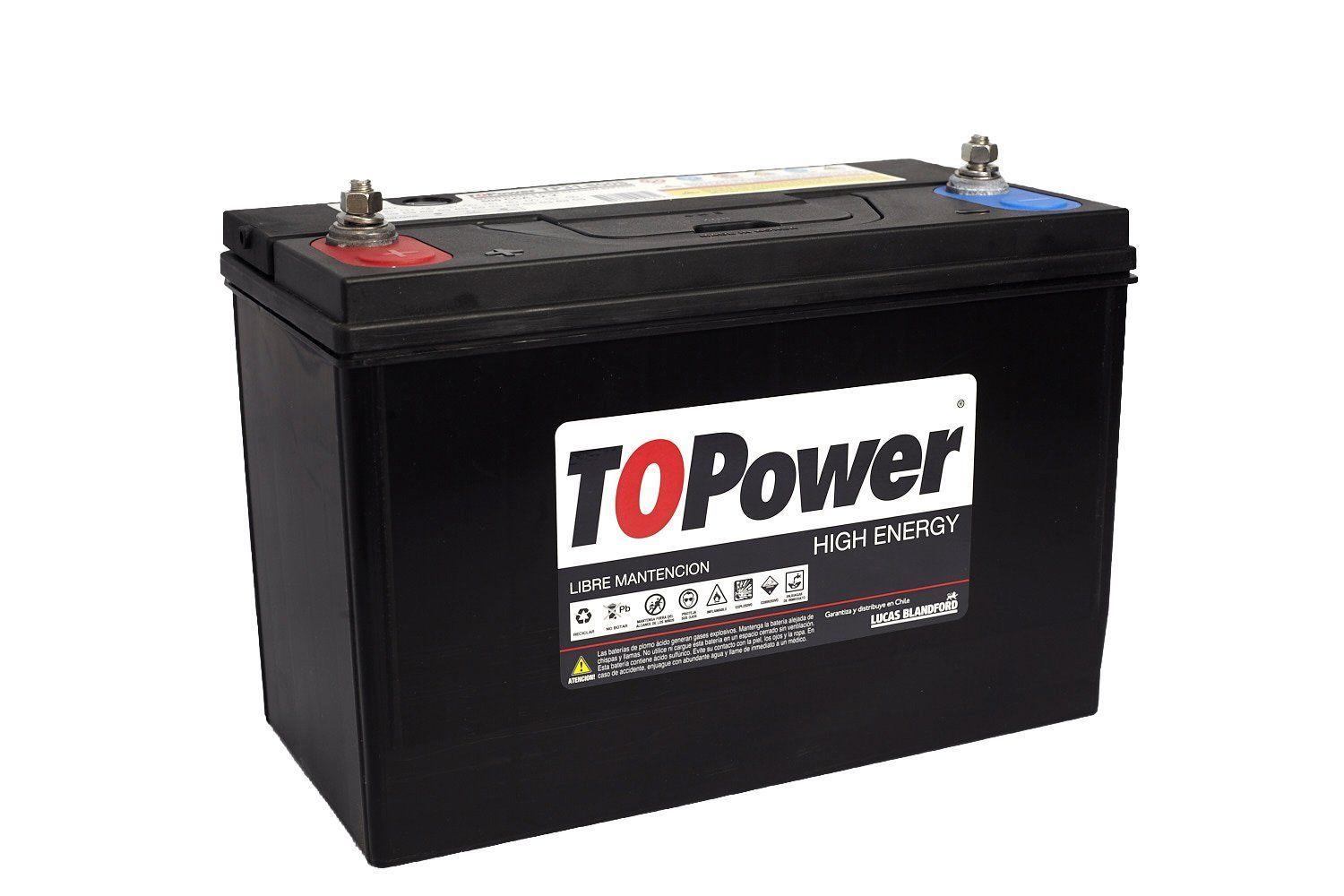 Bateria Topower 100 Amp Borne Perno Al Centro 800 Cca-0