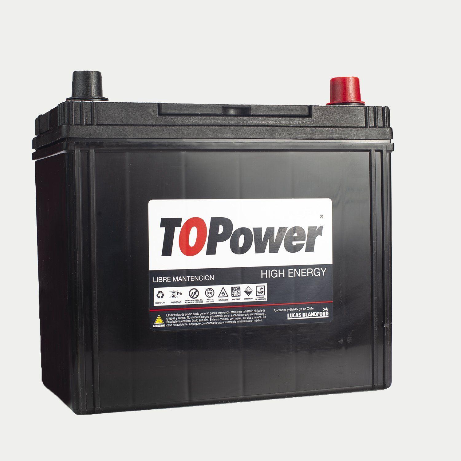 Bateria Topower 45 Amp Borne Estandar Derecha 390 Cca-0