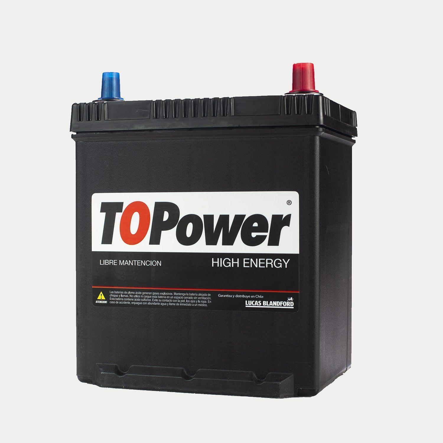Bateria Topower 35 Amp Borne Delgado Derecha 330 Cca-0