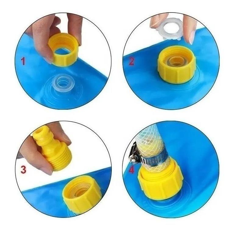 Alfombra De Agua 170cm Piscina Lanza Chorros Niños-1