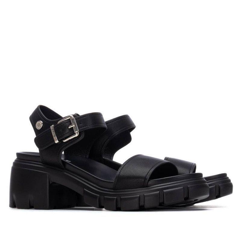 Sandalia Mujer Taco REFRESH 175283 Negro-3