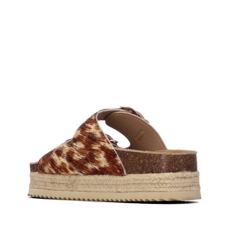 Sandalia Mujer Cuero REFRESH 175013 Pelos Animal Print-2