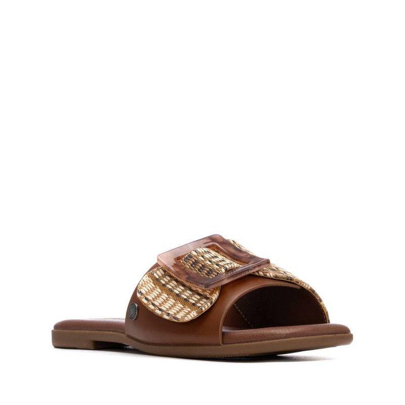 Sandalia Mujer Plana REFRESH 175029 Camel-1