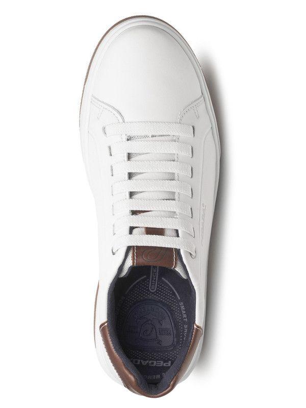 Zapatilla Hombre Cuero PEGADA 111702 Blanco-4