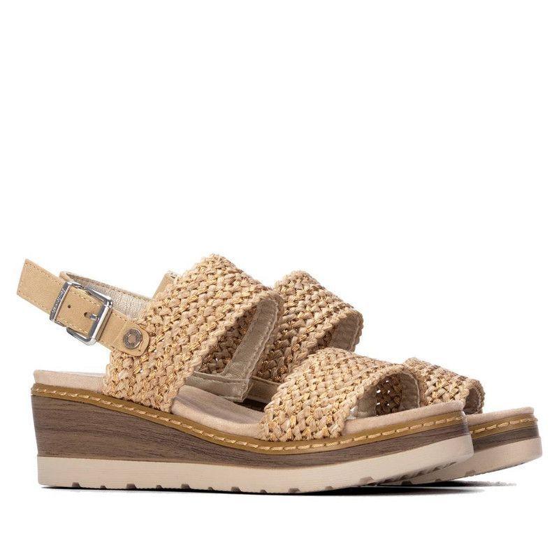 Sandalia Mujer Taco REFRESH 175203 Textil Trenzado-3