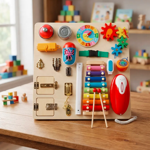 Tablero Sensorial de Psicomotricidad Montessori-2