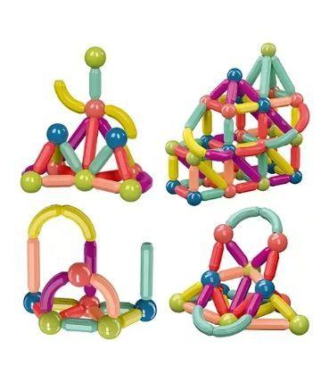Juego de Construcción Con Bloques Magnéticos Montessori-0