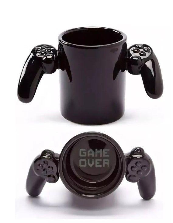 Taza Gamer "Game Over" con Mangos en Forma de Control 400ml-2