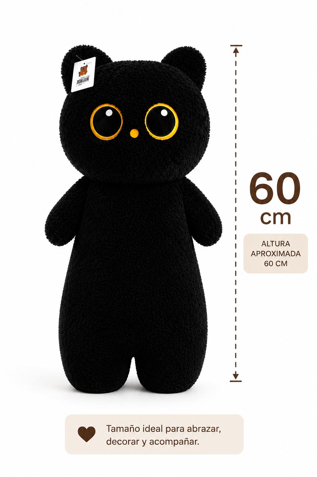 Peluche de Contenci n Gato Negro 60 cm Abrazable-2