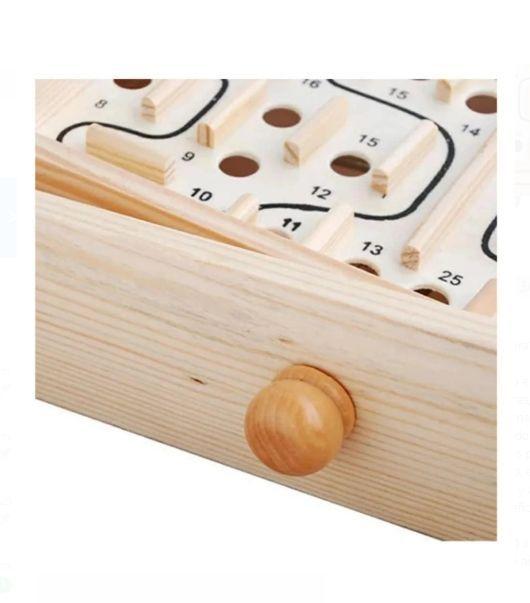 Laberinto de Madera - Juego de Destreza de 36 Pasos-3