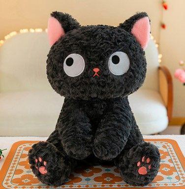 Peluche Gato Negro de Apego 25 cm Suave y Tierno-4