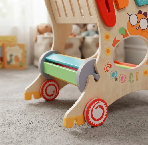 Caminador Did ctico De Madera Para Beb Juego De Encaje-2