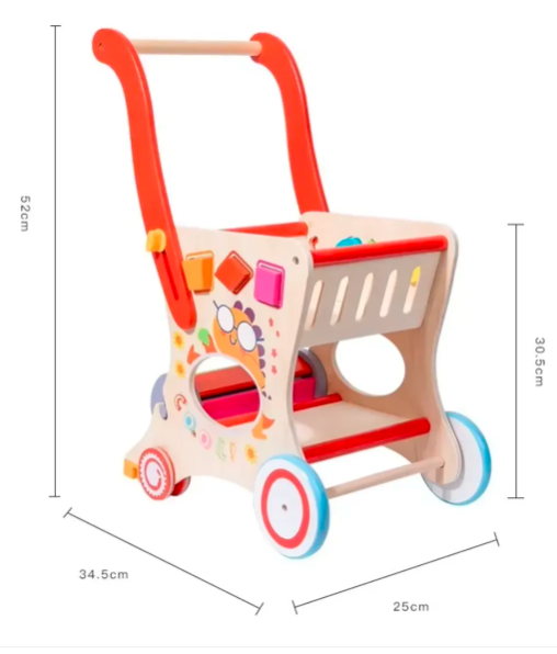 Caminador Did ctico De Madera Para Beb Juego De Encaje-6