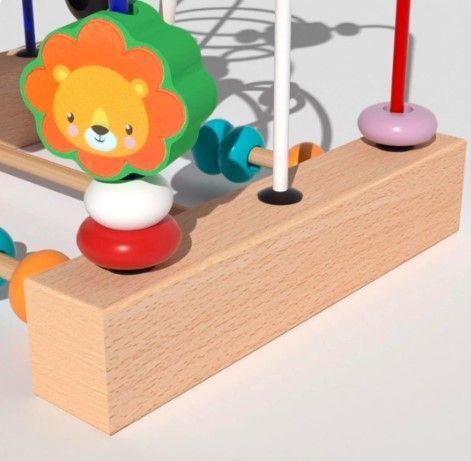 Laberinto con Cuentas de Madera Montessori-4