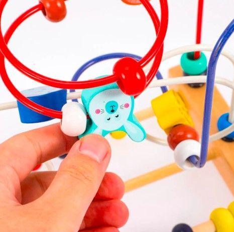 Laberinto con Cuentas de Madera Montessori-5