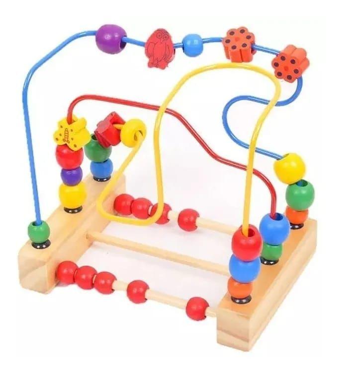 Laberinto con Cuentas de Madera Montessori-2
