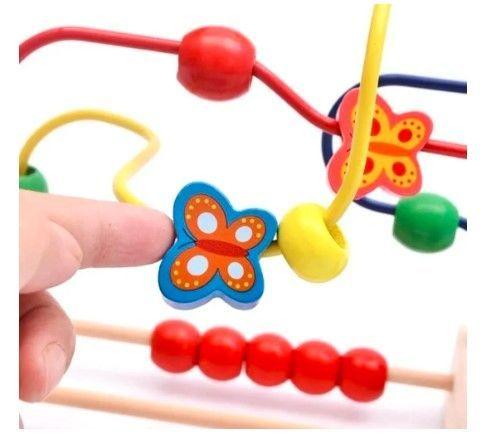 Laberinto con Cuentas de Madera Montessori-3
