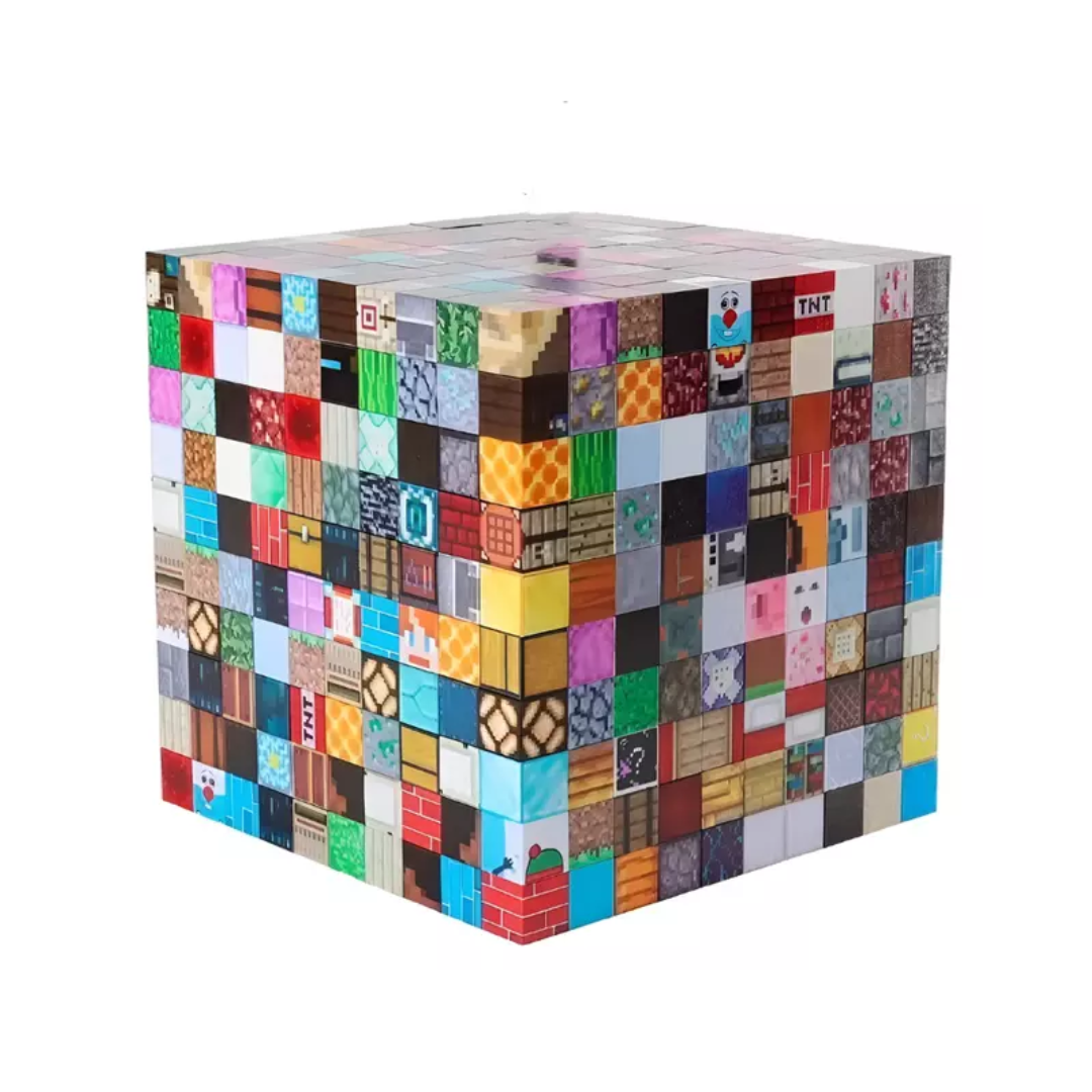 Set Cubos Bloques Magn ticos Minecraft 120 Piezas-3