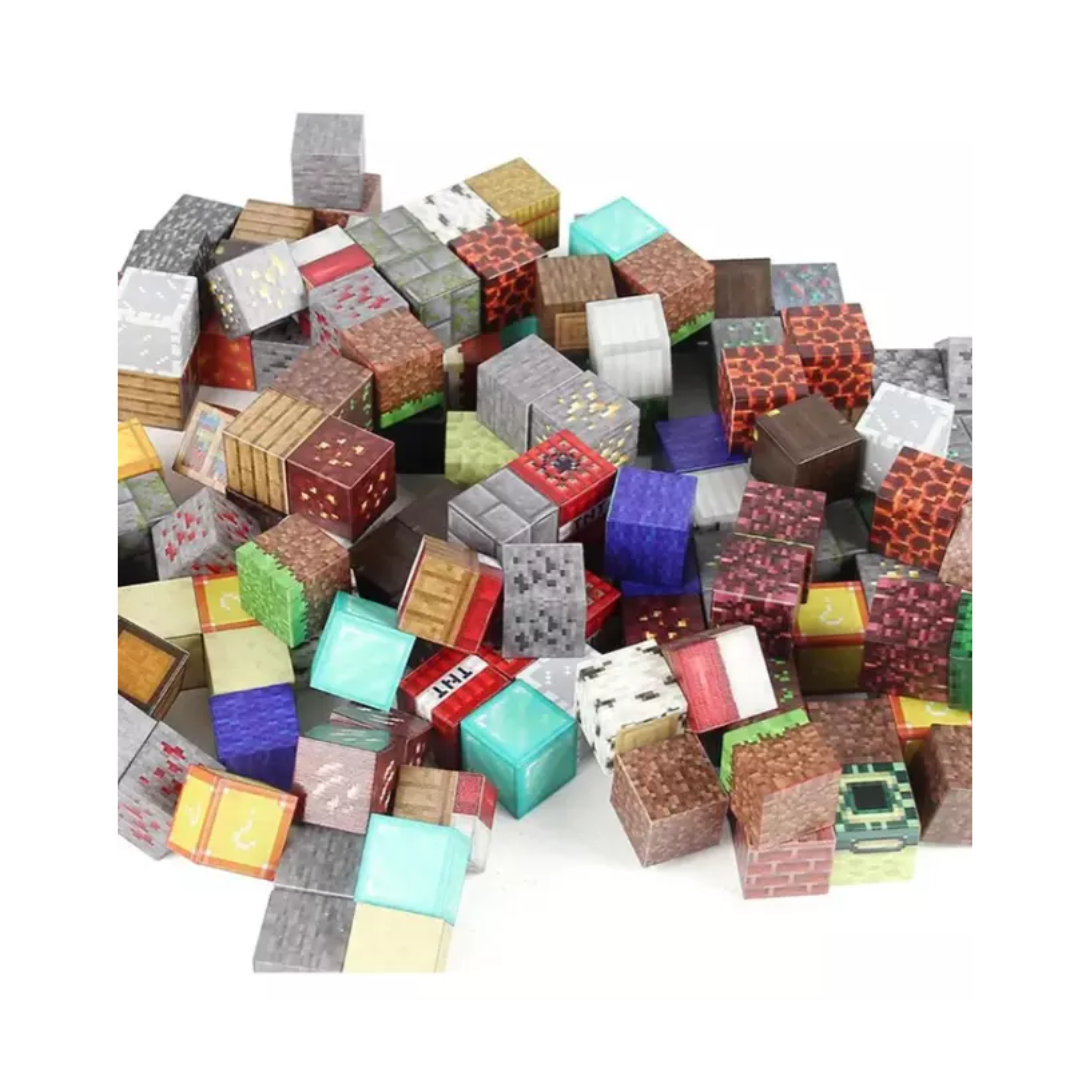 Set Cubos Bloques Magn ticos Minecraft 120 Piezas-4