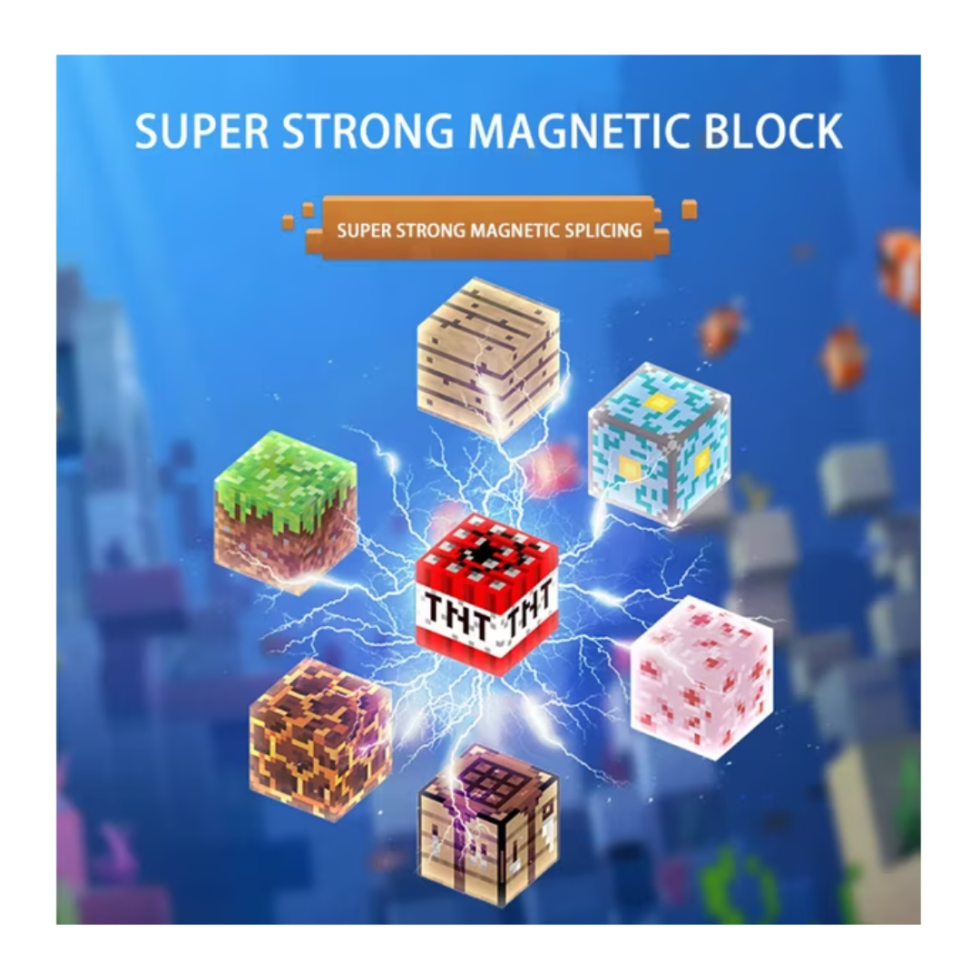 Set Cubos Bloques Magn ticos Minecraft 120 Piezas-5