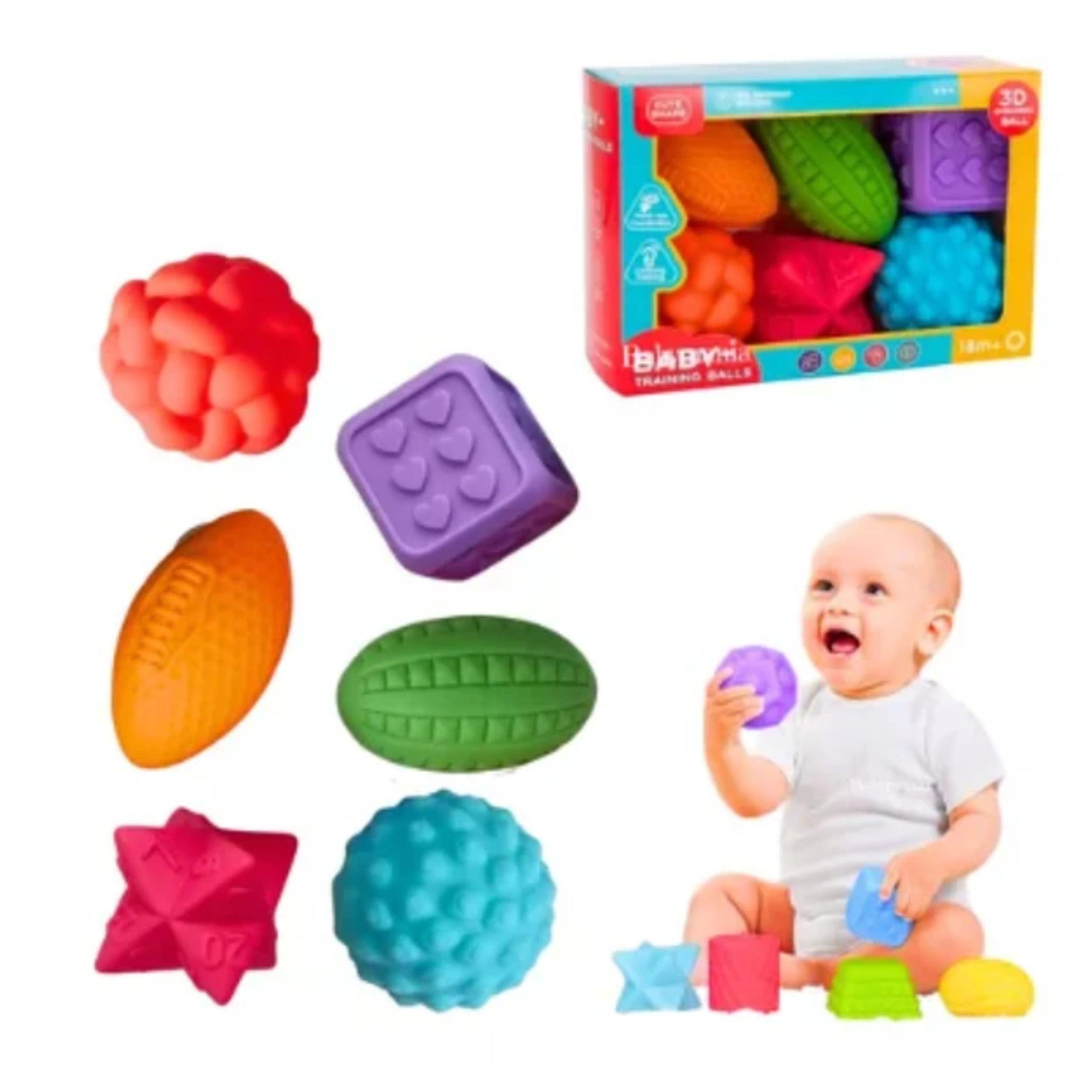 Set 6 Pelotas Texturizadas Para Bebés.-2