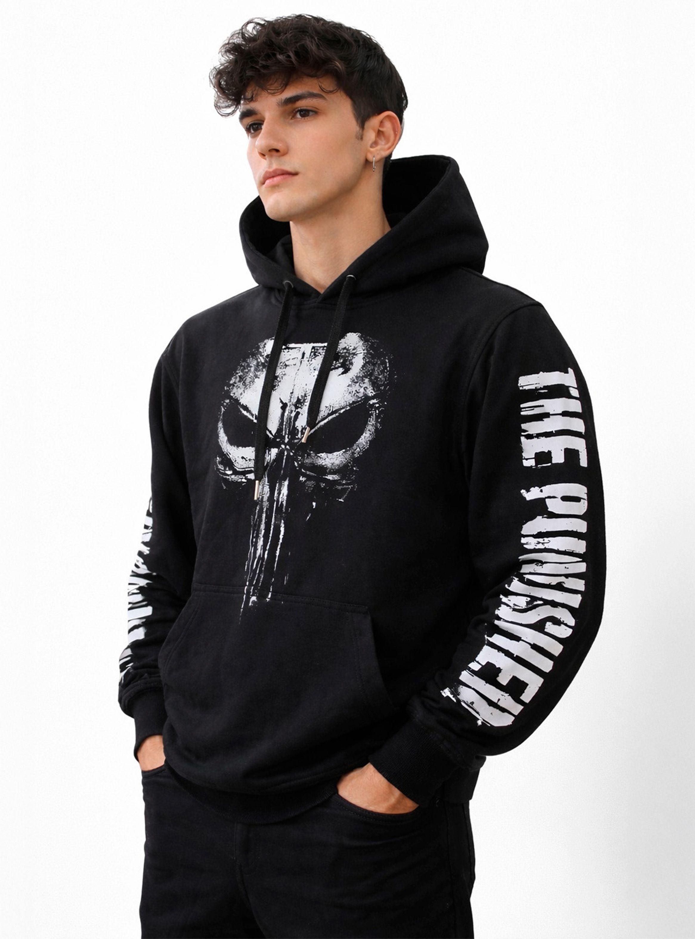 Polerón Canguro The punisher Negro-2