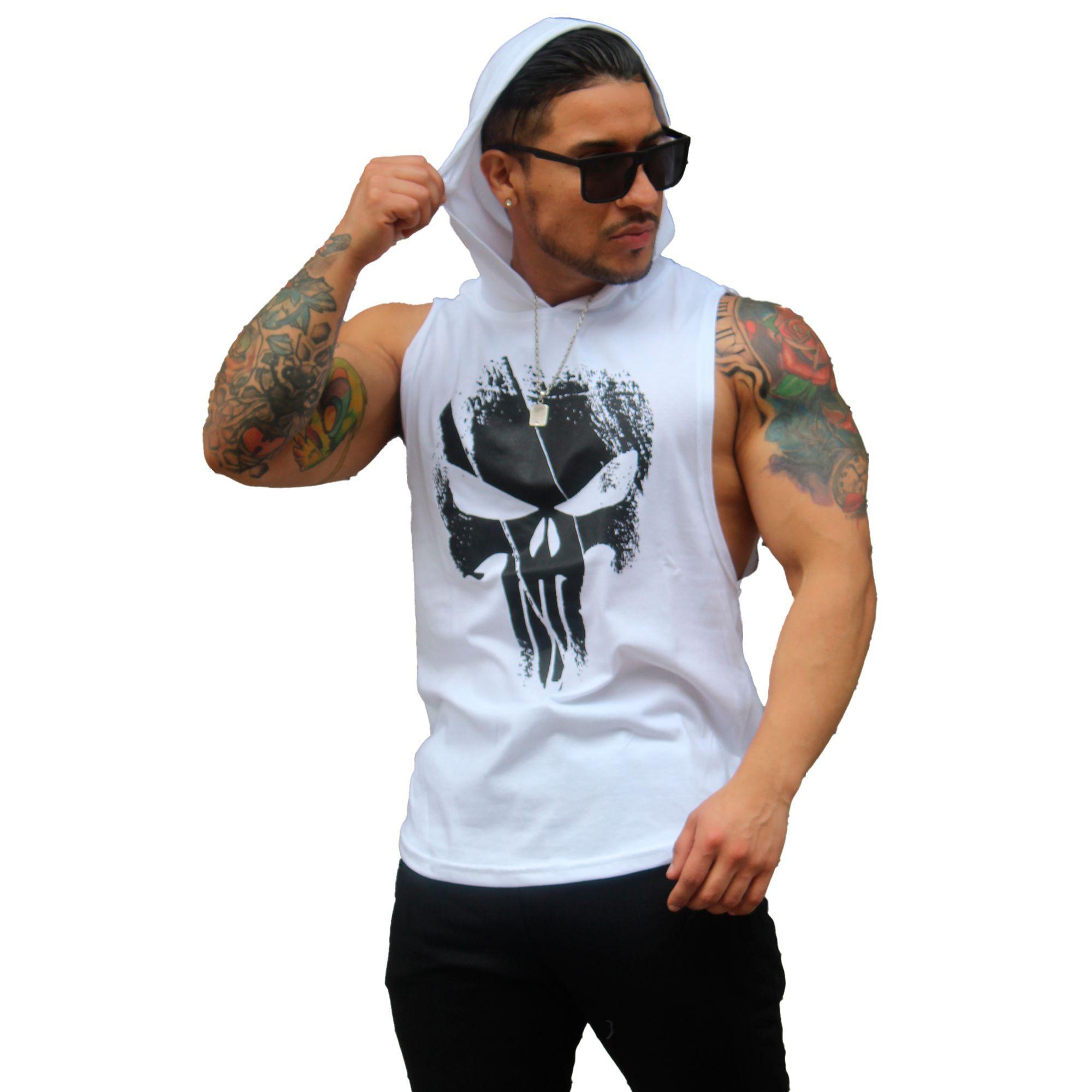 Polera Musculosa Con Capucha The Punisher-1