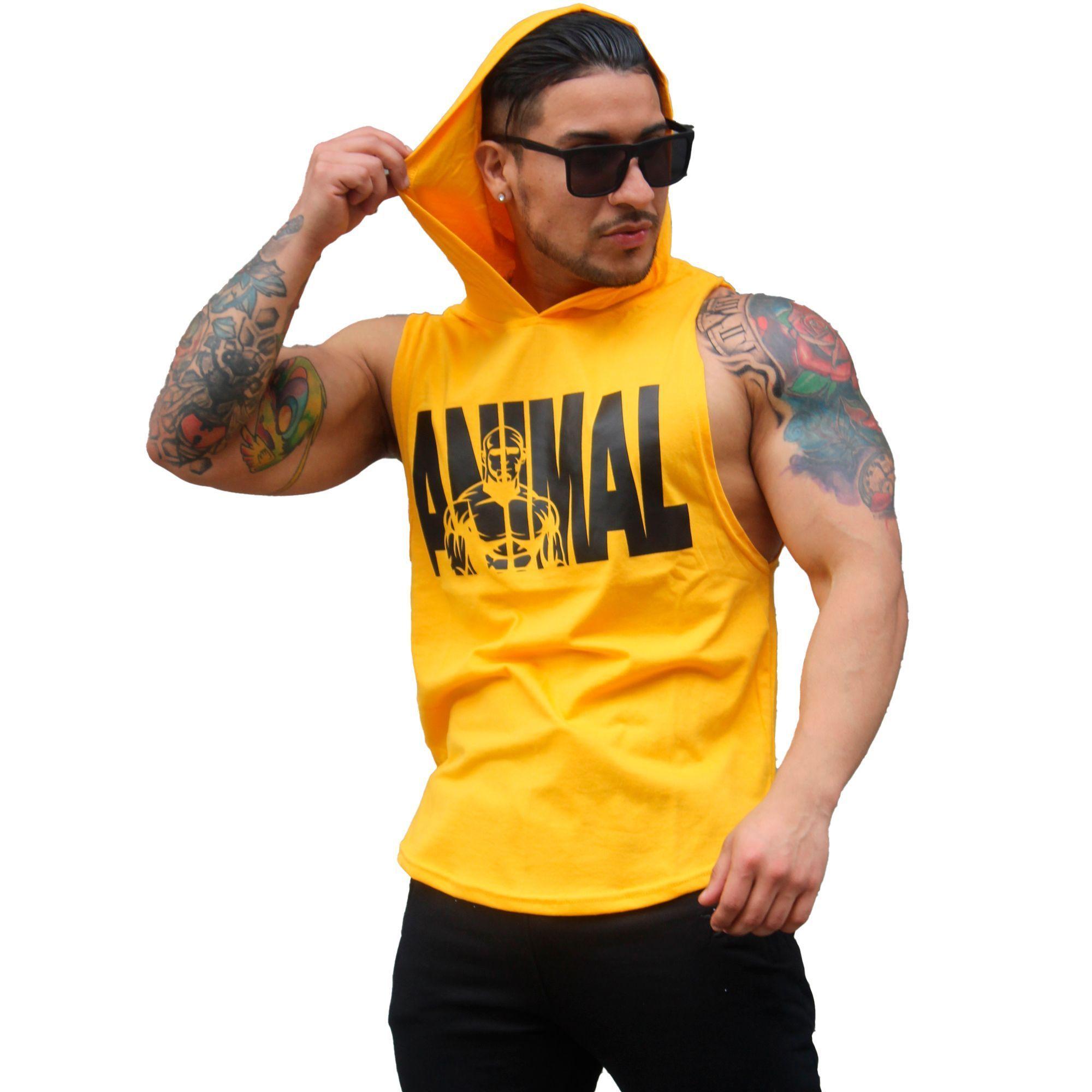Polera Musculosa Con Capucha Animal-0